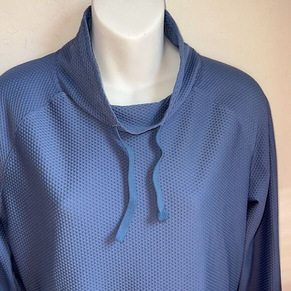 SLAZENGER GOLF Cornflower Blue Textured Mockneck Pullover Sweater-S - Picture 2 of 7
